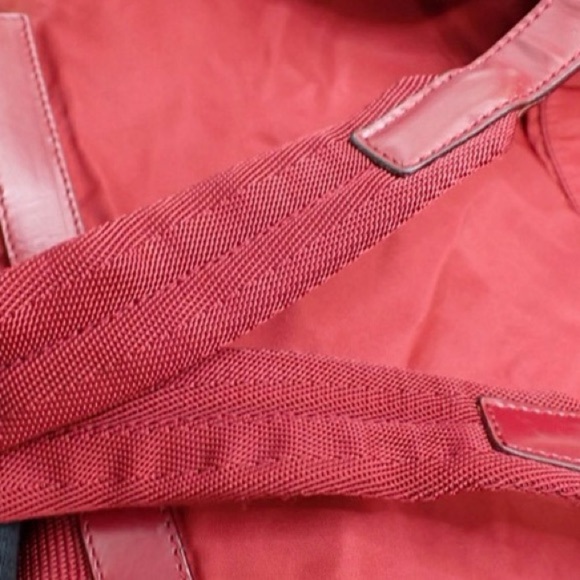 PRADA Red Nylon & Leather Triangle Backpack - Picture 11 of 15